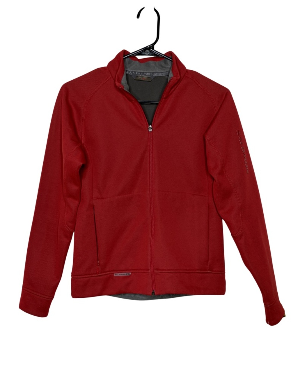 Vintage Salomon S‎ LAB Womens S/P Small Petite Full Zip Jacket Red Running